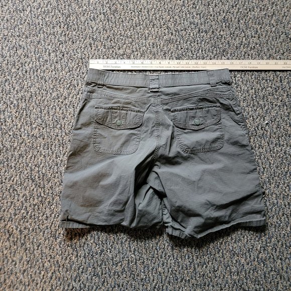 Lee Olive Green Khaki Drawstring Bermuda Shorts Size 8 - Picture 10 of 12